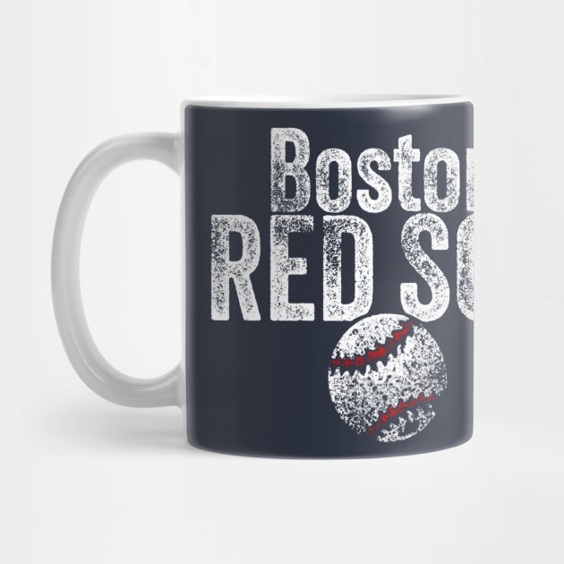 Red Sox Baseball Weathered by Throwzack